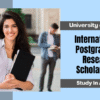 Road Safety Innovation International Postgraduate Research Scholarship 